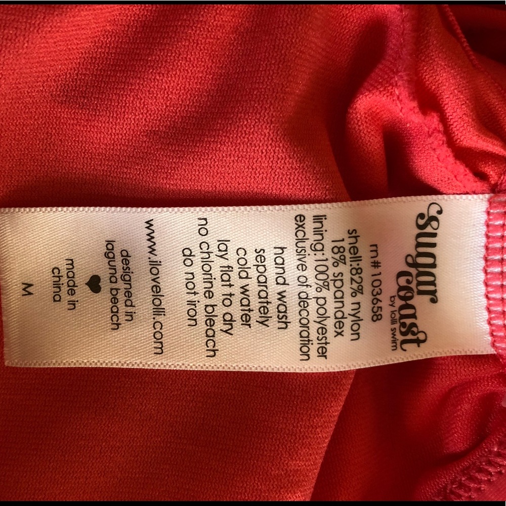 Sugar Coast one piece coral swimsuit NWT - Picture 6 of 8